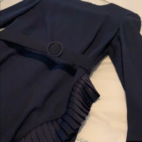 Carolina Herrera navy dress sz 12 - Picture 9 of 11